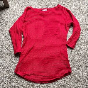 Isaac Mizrahi Red Textured Women's Top